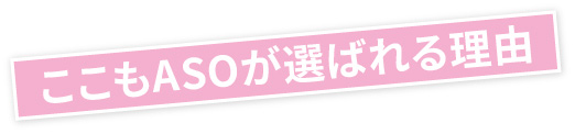 ここもASOが選ばれる理由