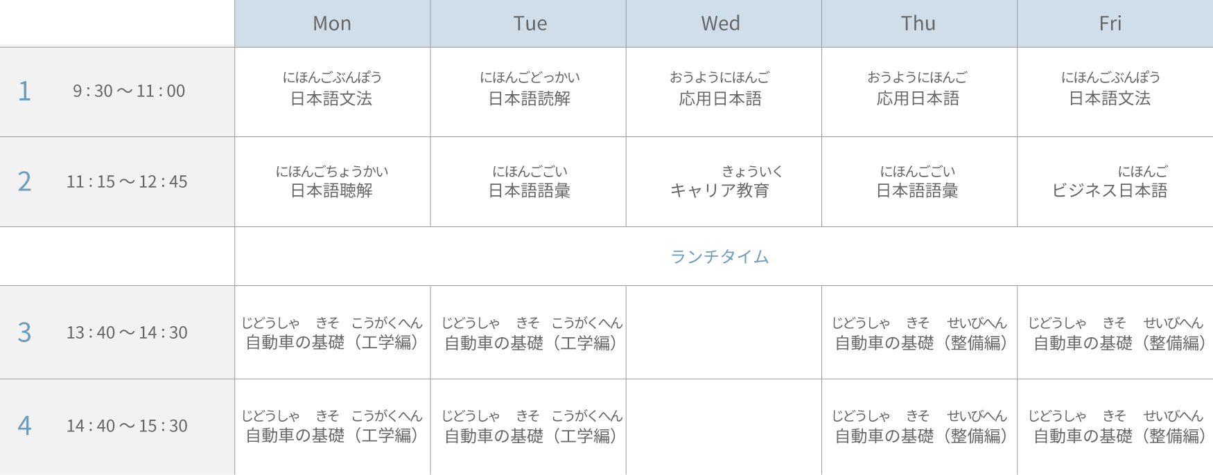 Timetable画像